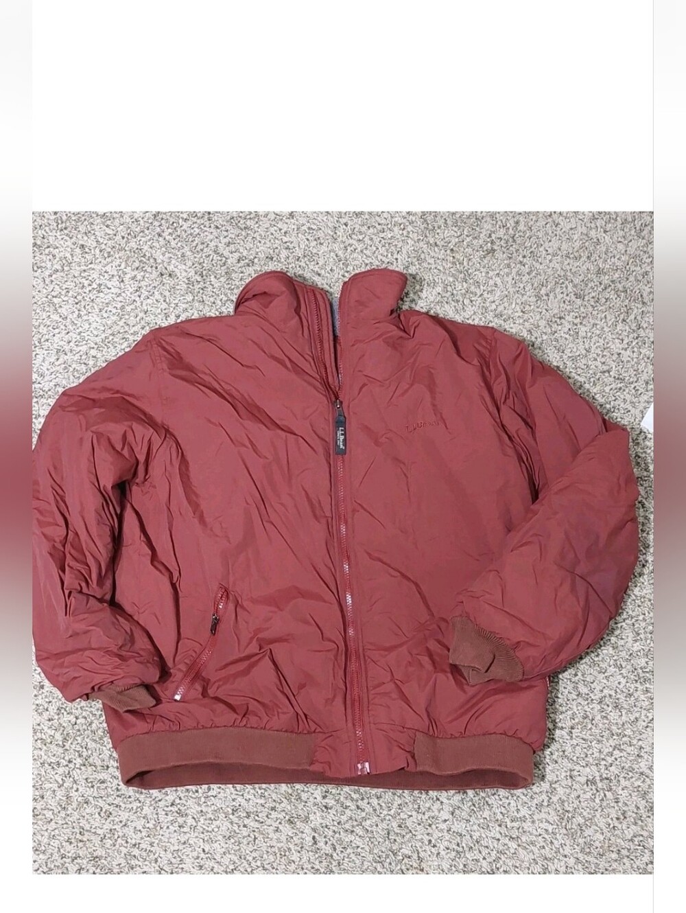 Men's Bomber Jacket in Brick Red LL Bean L